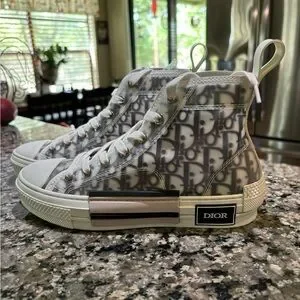 Dior | Shoes | Dior Monogram Hightop Sneakers In Gray And  display picture 2